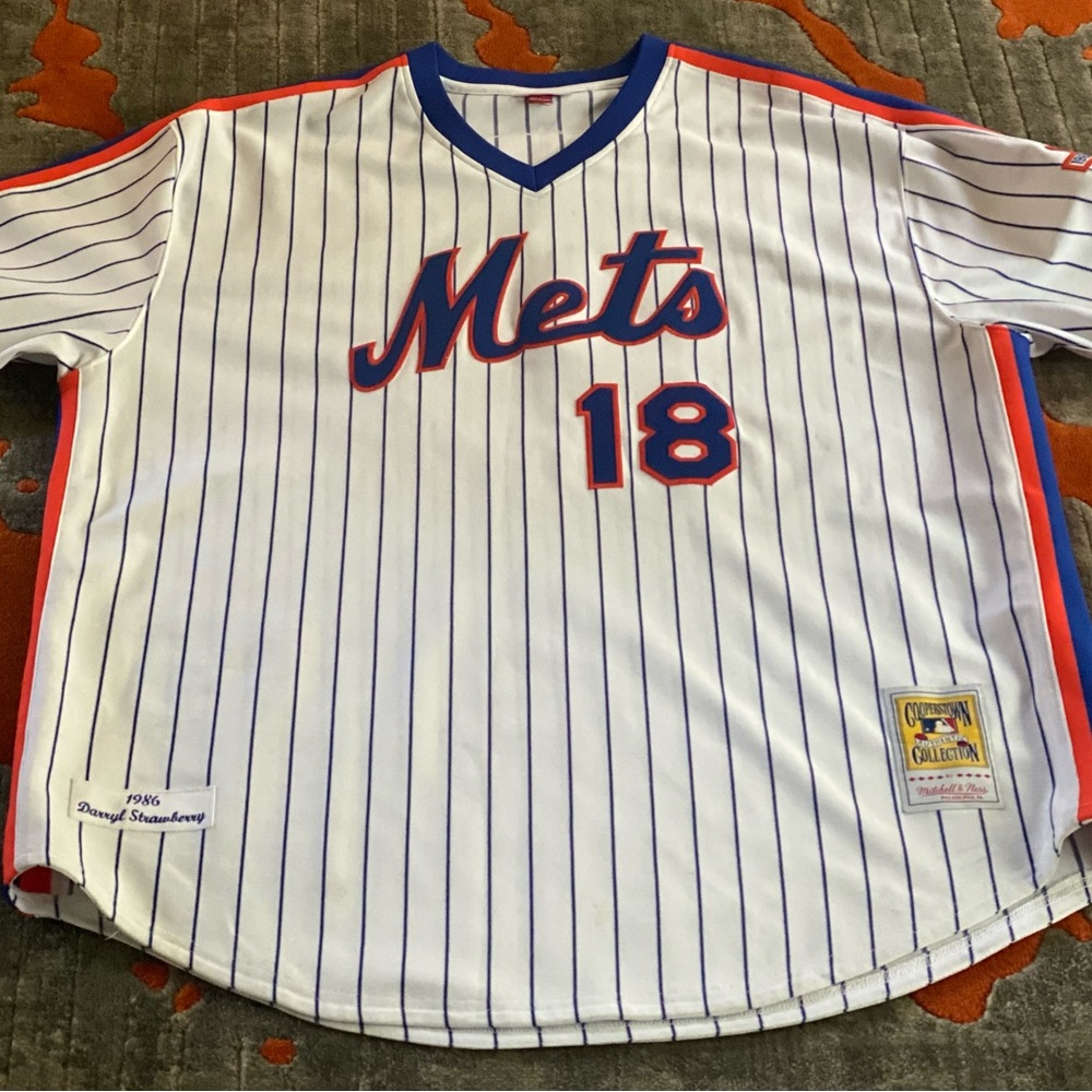 1986 Authentic Mitchell & Ness Darryl Strawberry Baseball Jersey